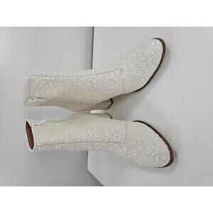 Hey Girl by Corkys  White Glitter Ankle Boots